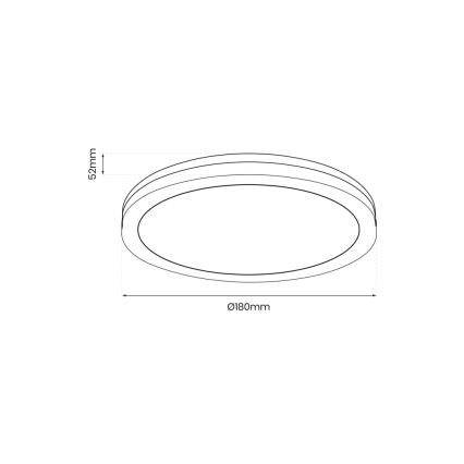 LED-Deckenleuchte für den Außenbereich MARLON LED/12W/230V 4000K IP54 schwarz