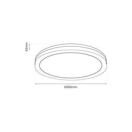 LED-Deckenleuchte für den Außenbereich MARLON LED/36W/230V 4000K IP54 schwarz