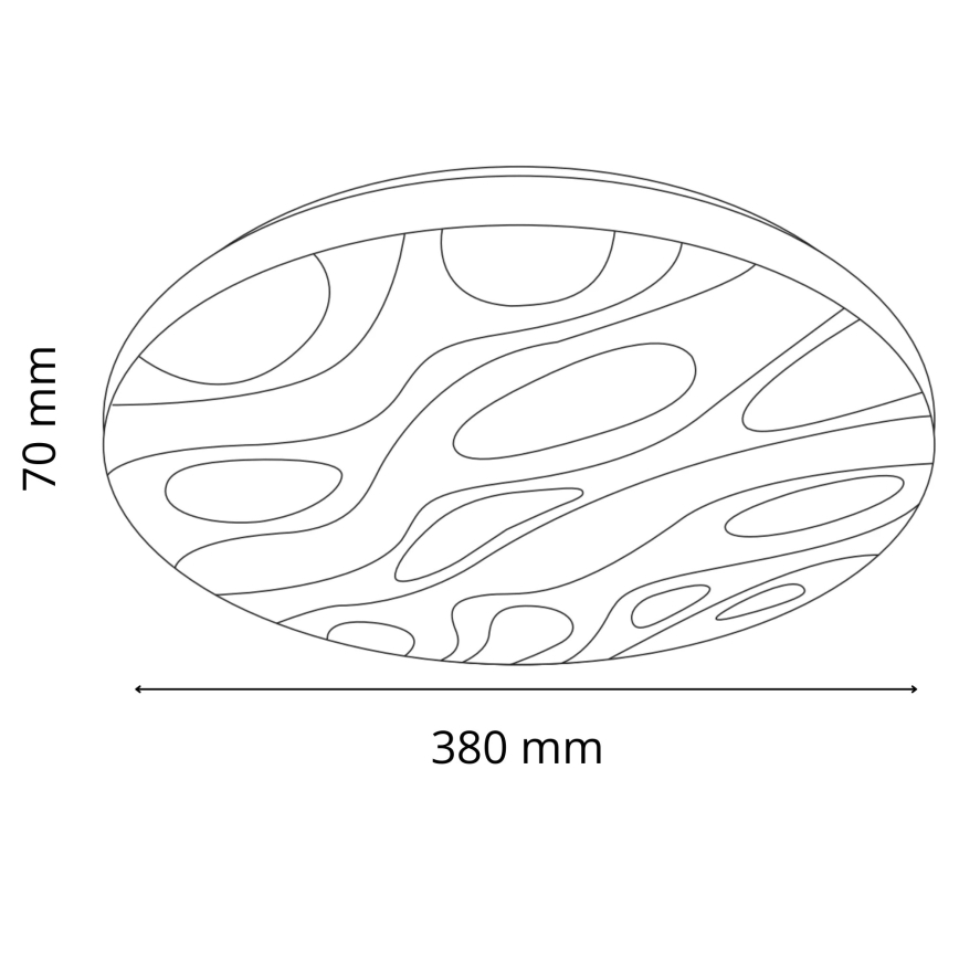 LED-Deckenleuchte fürs Badezimmer CLOUD LED/24W/230V d 38 cm IP44