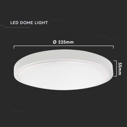 LED-Deckenleuchte fürs Badezimmer LED/18W/230V 6500K IP44 weiß