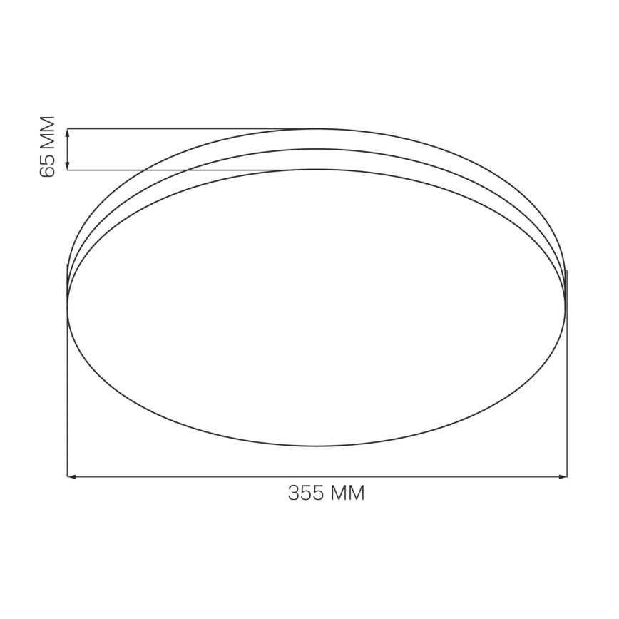 LED-Deckenleuchte fürs Badezimmer MOON LED/18W/230V schwarz IP44