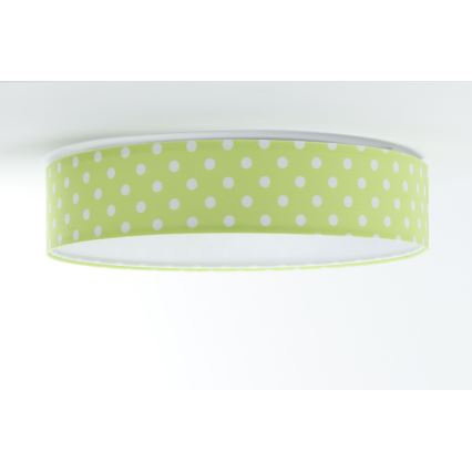 LED Kinder-Deckenleuchte GALAXY KIDS LED/24W/230V grün/weiß mit Punkten