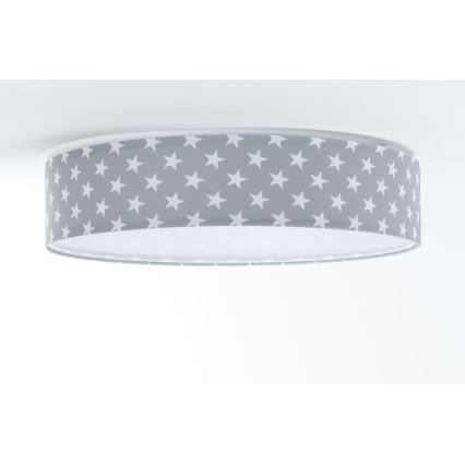 LED-Deckenleuchte GALAXY KIDS LED/24W/230V Sterne grau/weiß