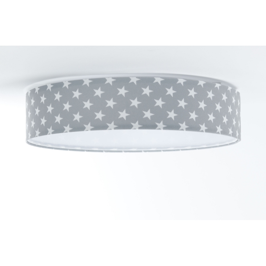 LED-Deckenleuchte GALAXY KIDS LED/24W/230V Sterne grau/weiß