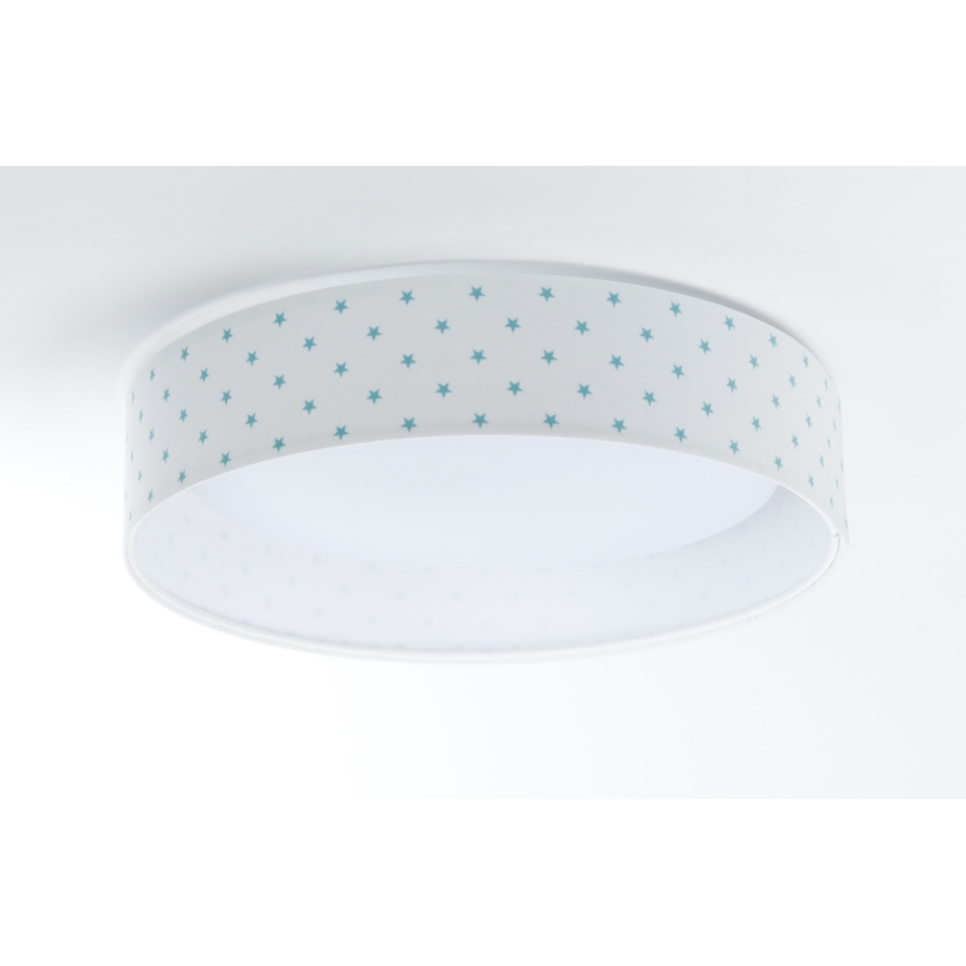 LED Kinder-Deckenleuchte GALAXY KIDS LED/24W/230V Sternenmuster Weiß/Türkis