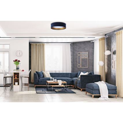 LED-Deckenleuchte GALAXY LED/24W/230V Ø 44 cm blau/gold