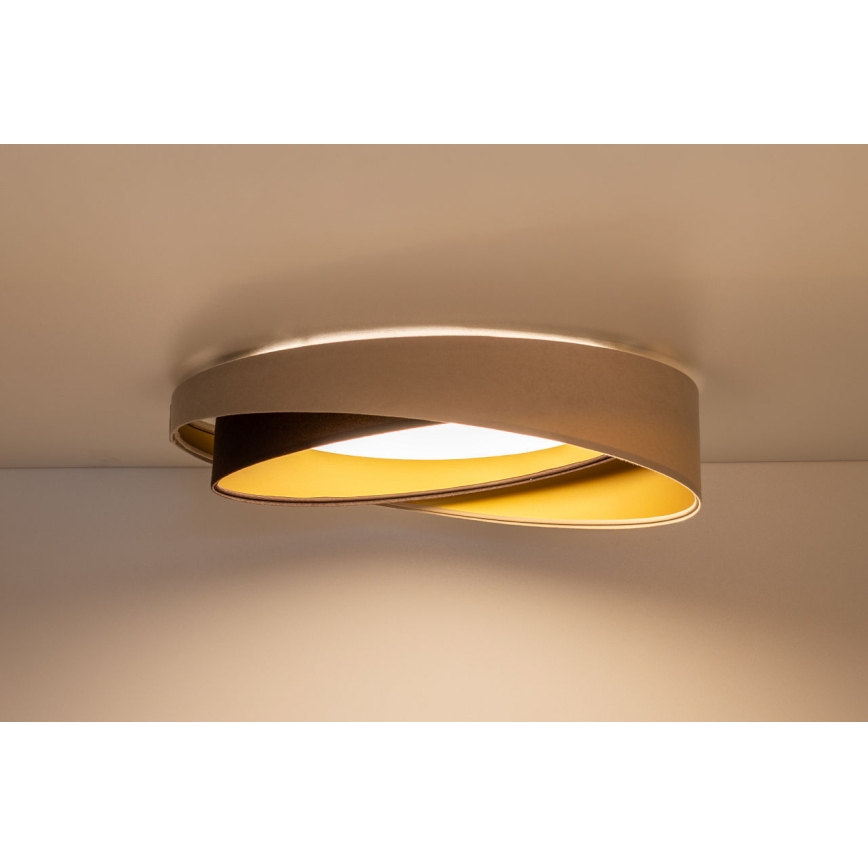LED-Deckenleuchte GALAXY MODERN LED/24W/230V Ø 55 cm beige/braun/gold
