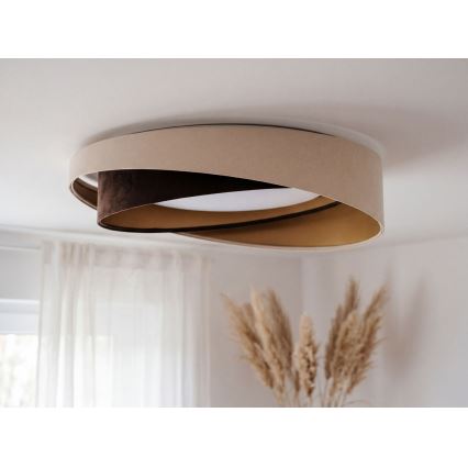 LED-Deckenleuchte GALAXY MODERN LED/24W/230V Ø 55 cm beige/braun/gold