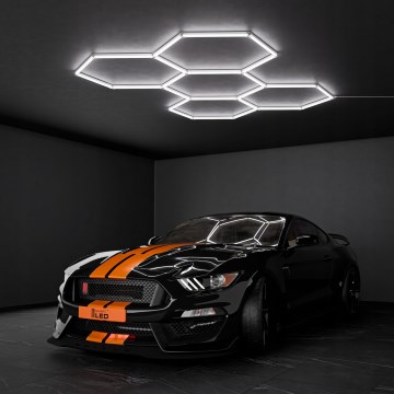 LED-Deckenleuchte HEXAGON LED/192W/85-265V 6500K 298x209 cm CRI 90 IP54 weiß