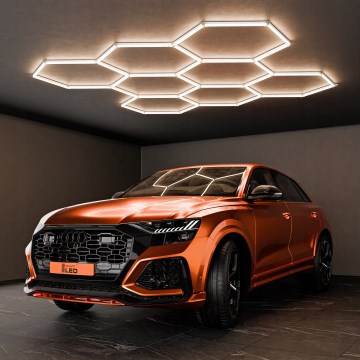 LED-Deckenleuchte HEXAGON LED/350W/85-265V 4000K 313x298 cm CRI 90 IP54 weiß