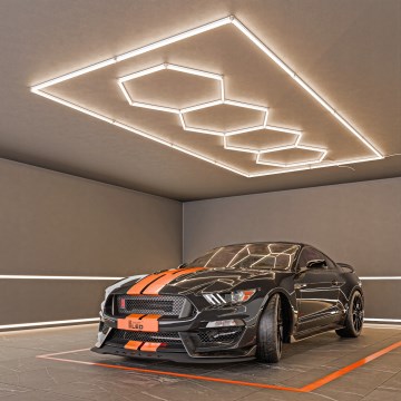 LED-Deckenleuchte HEXAGON LED/384W/85-265V 4000K 484x243 cm CRI 90 IP54 weiß