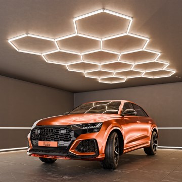 LED-Deckenleuchte HEXAGON LED/570W/85-265V 4000K 522x298 cm CRI 90 IP44 weiß