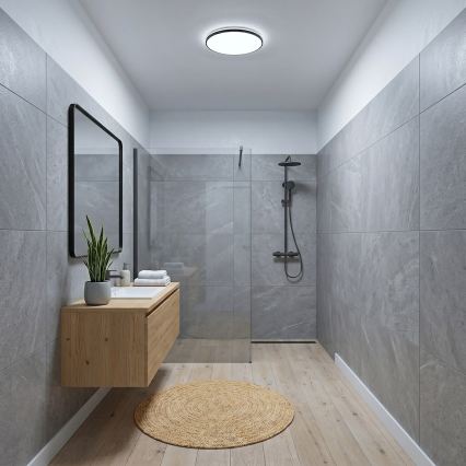 LED-Deckenleuchte HUGO LED/12/18/24W/230V 3000/4000/6500K Ø 30 cm IP54 schwarz