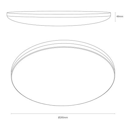 LED-Deckenleuchte HUGO LED/12/18/24W/230V 3000/4000/6500K Ø 30 cm IP54 schwarz