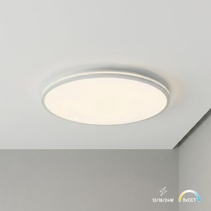 LED Deckenleuchte HUGO LED/16/24/32W/230V 3000/4000/6500K Ø 37 cm IP54 weiß