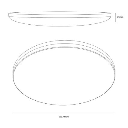 LED Deckenleuchte HUGO LED/16/24/32W/230V 3000/4000/6500K Ø 37 cm IP54 weiß