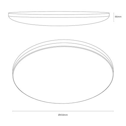 LED-Deckenleuchte HUGO LED/21/32/42W/230V 3000/4000/6500K Ø 45 cm IP54 schwarz