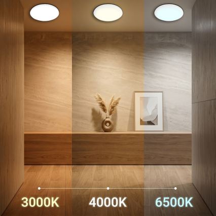 LED-Deckenleuchte HUGO LED/21/32/42W/230V 3000/4000/6500K Ø 45 cm IP54 weiß