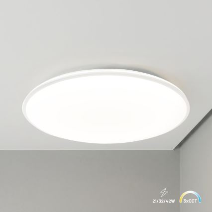 LED-Deckenleuchte HUGO LED/21/32/42W/230V 3000/4000/6500K Ø 45 cm IP54 weiß