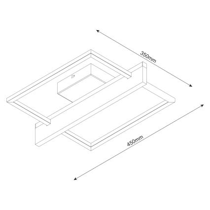 LED Deckenleuchte LARYSA LED/11,5W/230V 35x45 cm Kiefer