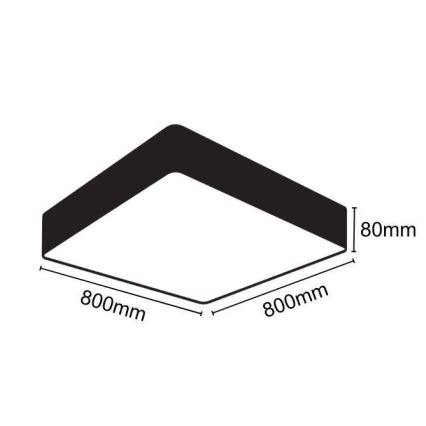 LED-Deckenleuchte LED/110W/230V 4000K 80x80 cm