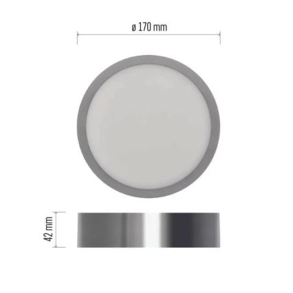 LED-Deckenleuchte NEXXO LED/12,5W/230V 3000/3500/4000K d 17 cm matt Chrom