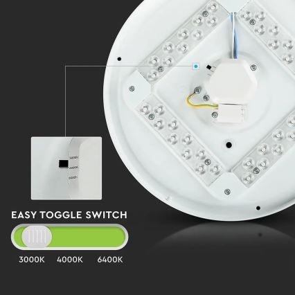 LED-Deckenleuchte LED/12W/230V 26cm 3000K/4000K/6400K