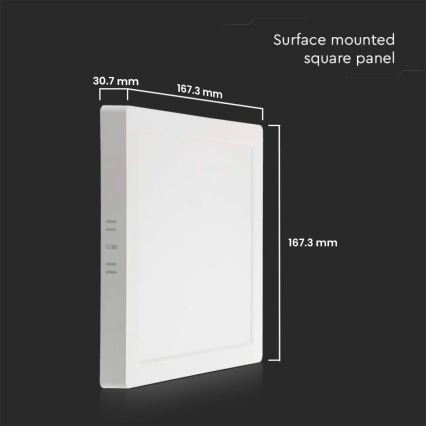 LED-Deckenleuchte LED/12W/230V 6500K 16,7x16,7 cm weiß