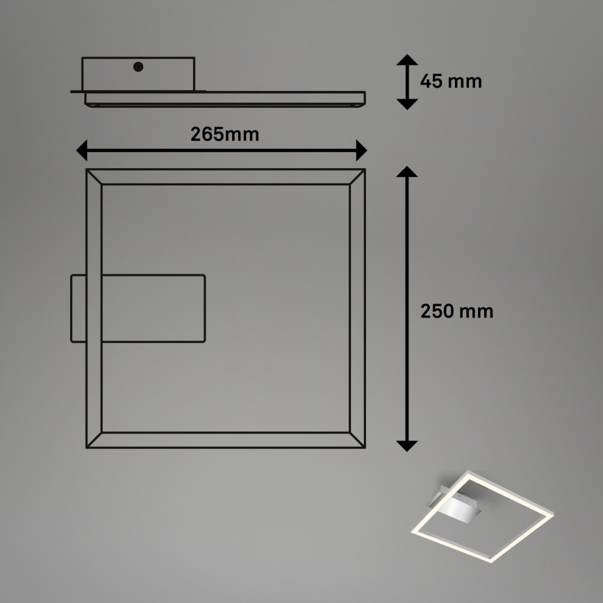 LED Deckenleuchte LED/14W/230V matt-chrom