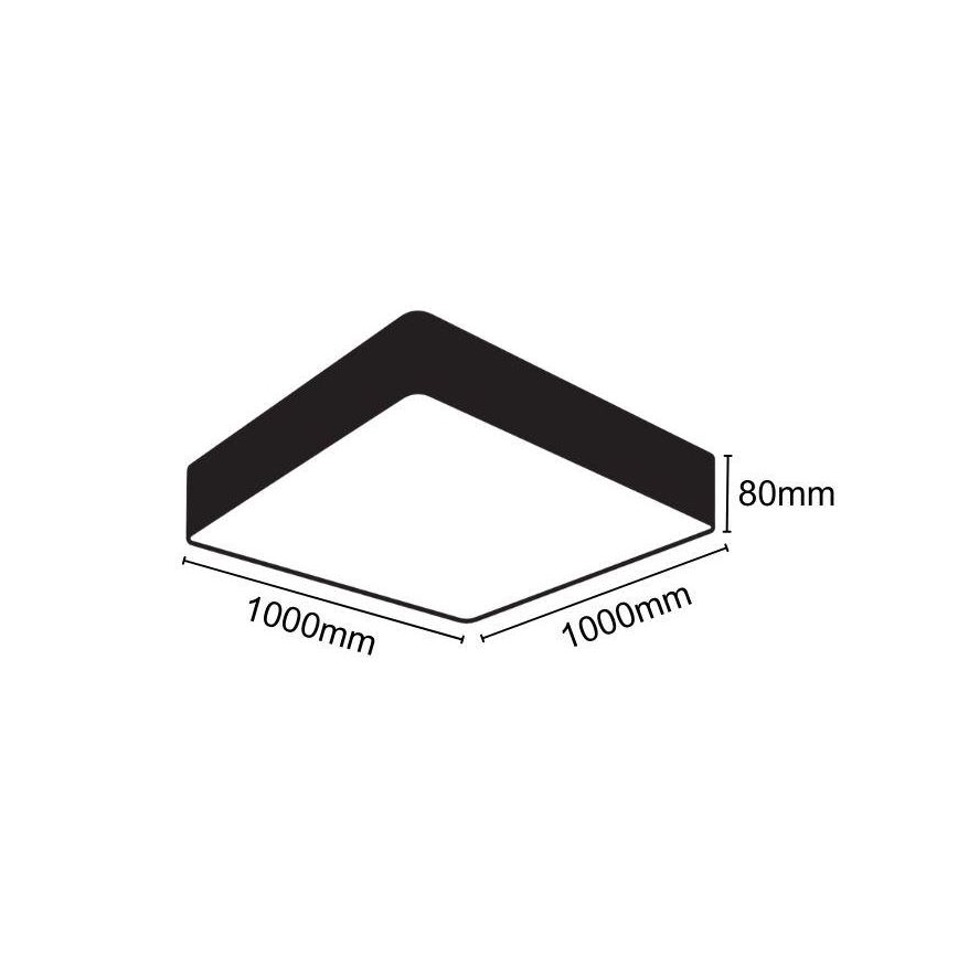 LED-Deckenleuchte LED/170W/230V 4000K 100x100 cm