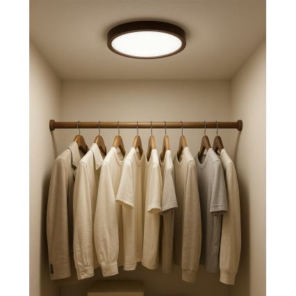LED-Deckenleuchte LED/18W/230V 3000/4000/6500K Ø 23 cm braun