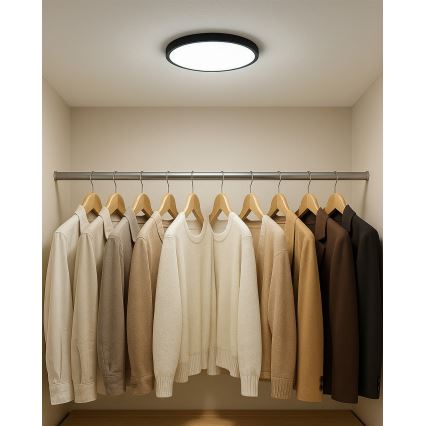 LED-Deckenleuchte LED/18W/230V 3000/4000/6500K Ø 23 cm schwarz