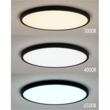LED-Deckenleuchte LED/18W/230V 3000/4000/6500K Ø 23 cm schwarz