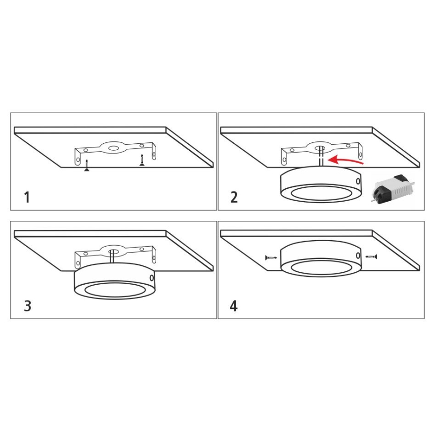 LED-Deckenleuchte LED/18W/230V 4200K d 21 cm weiß