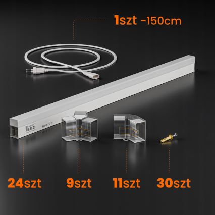 LED Deckenleuchte HEXAGON LED/192W/85-265V 4000K 298x209 cm CRI 90 IP54 weiß