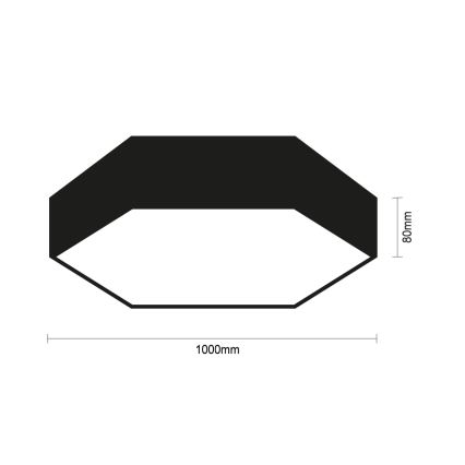 LED-Deckenleuchte LED/200W/230V 3000/4000/6500K Ø 100 cm schwarz