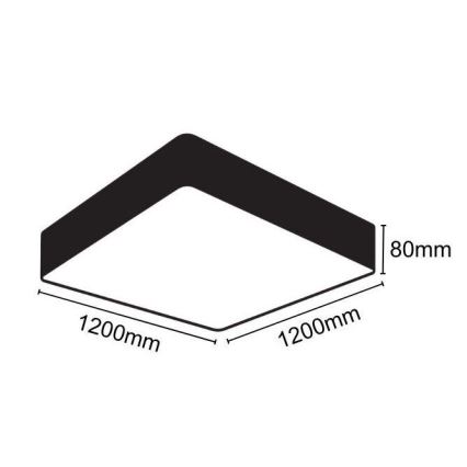 LED-Deckenleuchte LED/240W/230V 4000K 120x120 cm