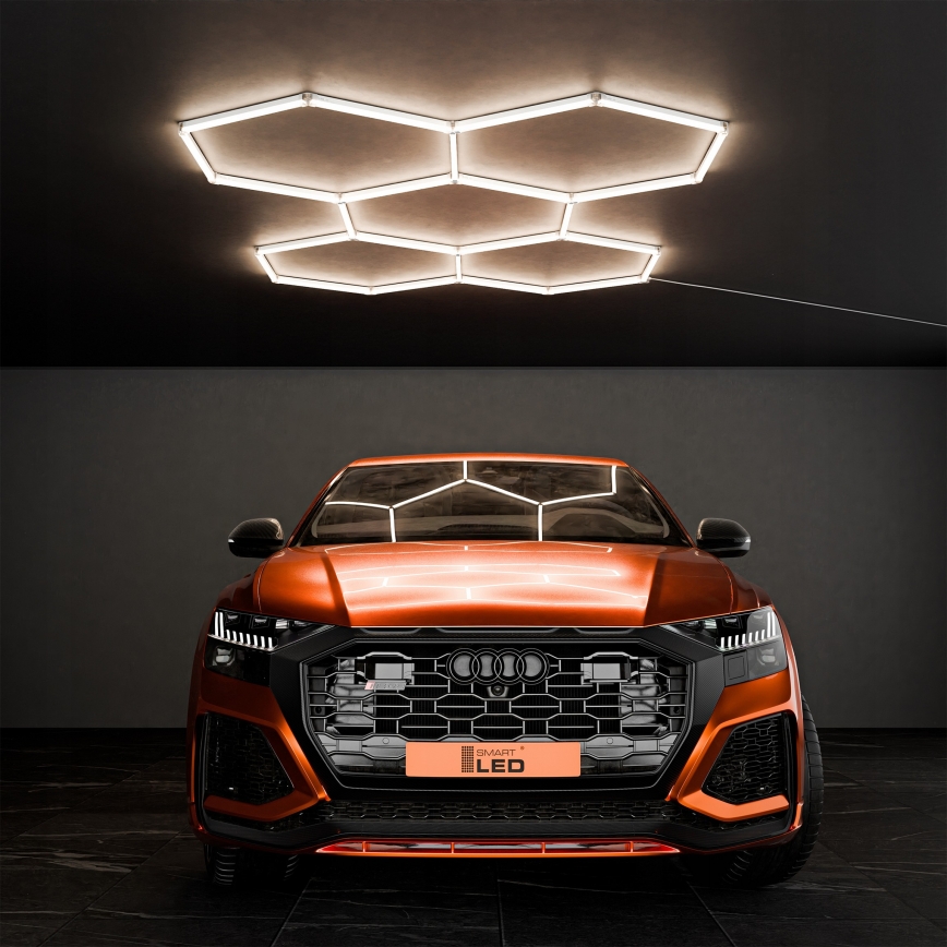 LED-Deckenleuchte HEXAGON LED/240W/85-265V 4000K 298x209 cm CRI 90 IP44 weiß