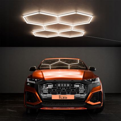 LED Deckenleuchte HEXAGON LED/240W/85-265V 4000K 298x209 cm CRI 90 IP54 weiß