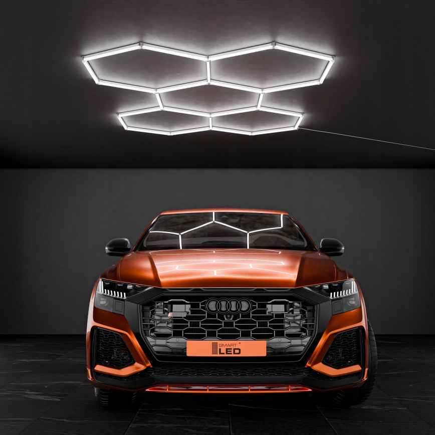 LED Deckenleuchte HEXAGON LED/240W/85-265V 6500K 298x209 cm CRI 90 IP44 weiß