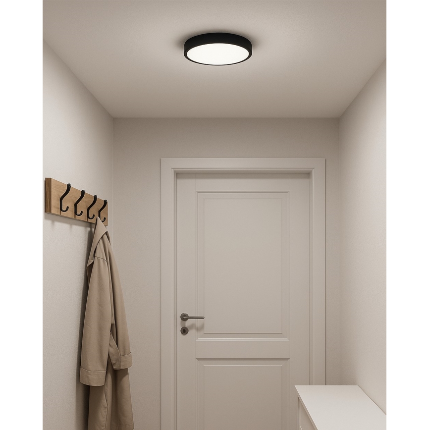 LED-Deckenleuchte LED/24W/230V 3000/4000/6500K Ø 30 cm schwarz