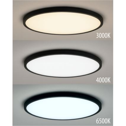 LED-Deckenleuchte LED/24W/230V 3000/4000/6500K Ø 30 cm schwarz