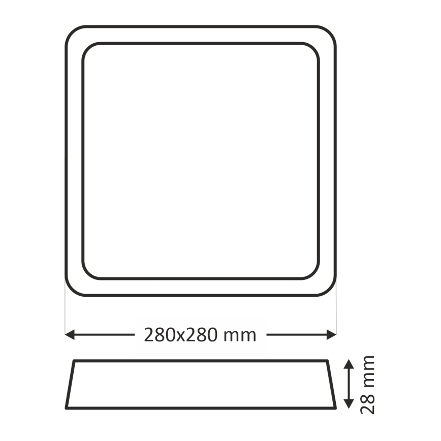 LED-Deckenleuchte LED/24W/230V 4200K 28x28 cm weiß