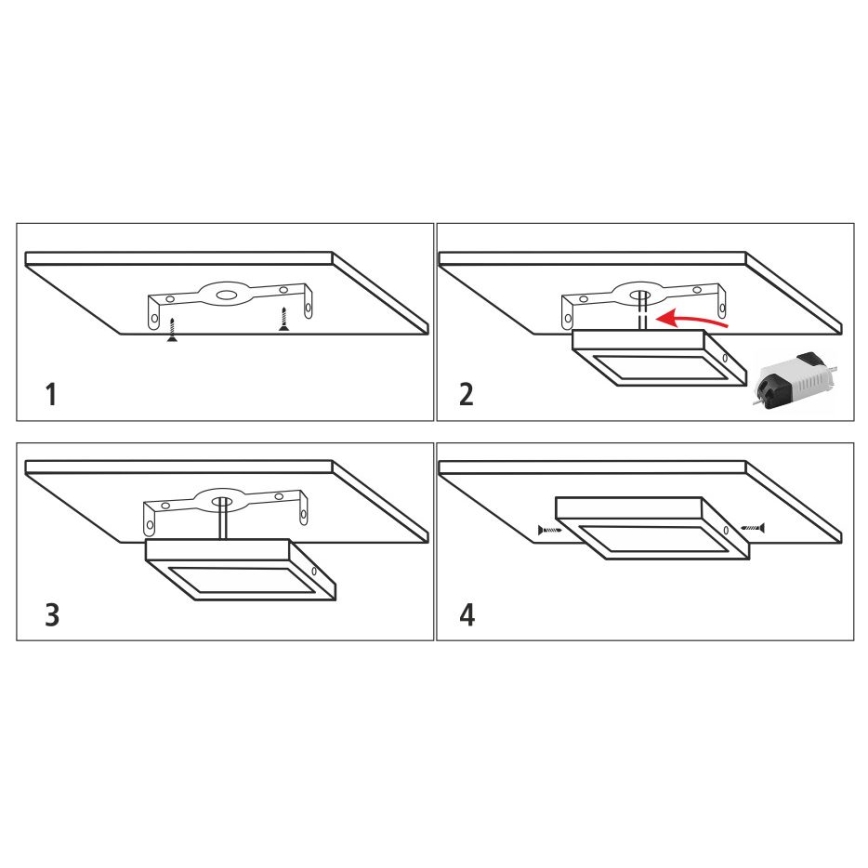 LED-Deckenleuchte LED/24W/230V 4200K 28x28 cm weiß