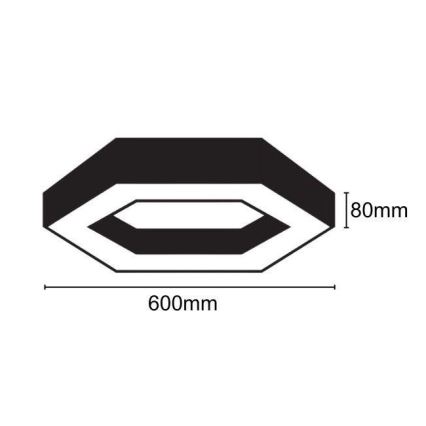 LED-Deckenleuchte LED/28W/230V 4000K d 60 cm