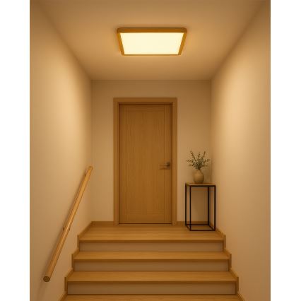 LED-Deckenleuchte LED/32W/230V 3000/4000/6500K 40x40 cm beige