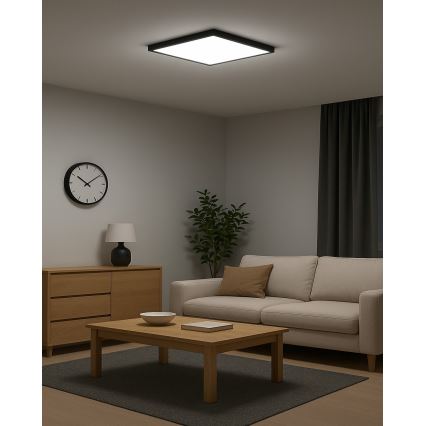 LED-Deckenleuchte LED/32W/230V 3000/4000/6500K 40x40 cm schwarz