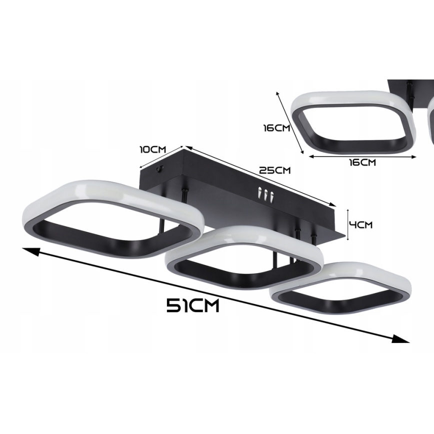 LED Deckenleuchte LED/33W/230V schwarz