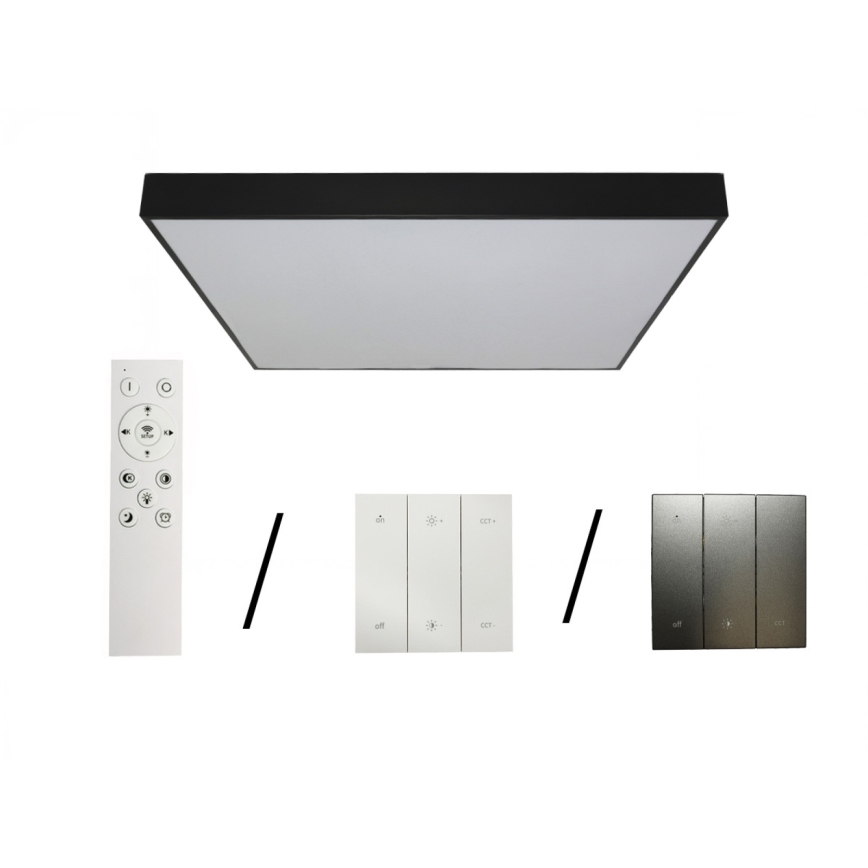 LED-Deckenleuchte LED/340W/230V 3000/4000/6500K 100x100 cm schwarz
