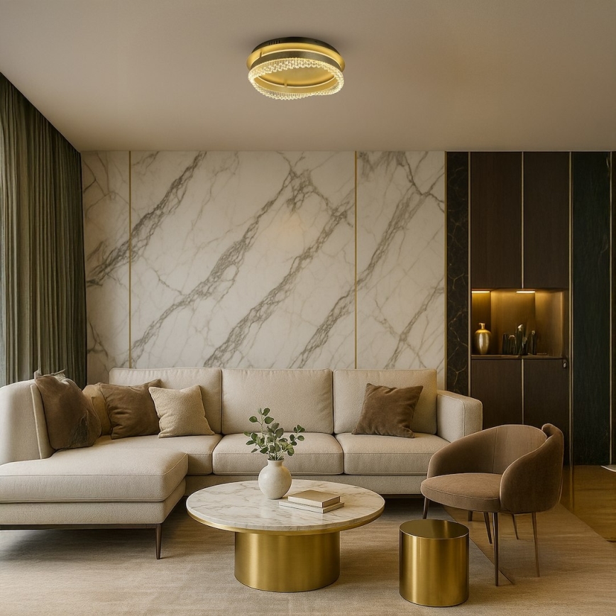 LED-Deckenleuchte LED/36W/230V Ø 43 cm goldfarben